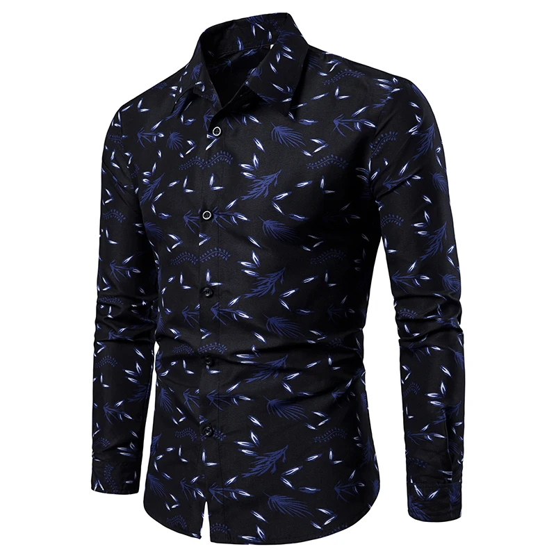 New Fashion Brand Camisa Masculina Long Sleeve Hawaiian Shirt Men Summer Casual Formal Male Dress EU Size M-4XL | Мужская одежда