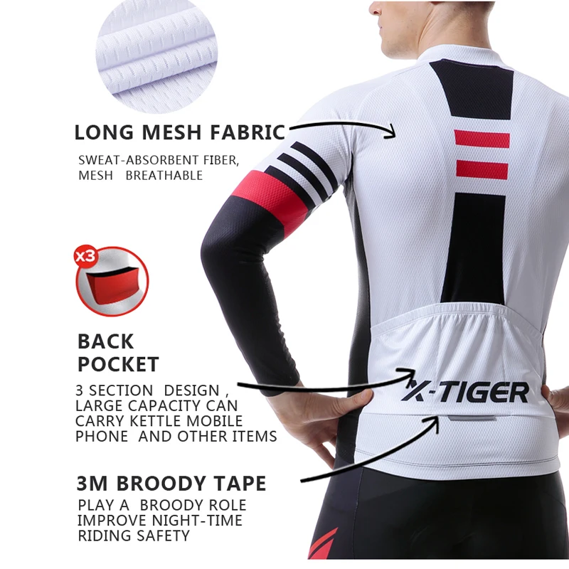 Одежда для велоспорта MTB от пота одежда с длинным рукавом езды на велосипеде