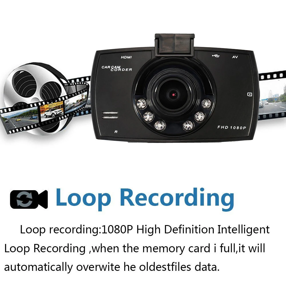 Cncool G30 Автомобильная камера с двойным DVR видео Регистраторы Full HD 1080 P Dash Cam