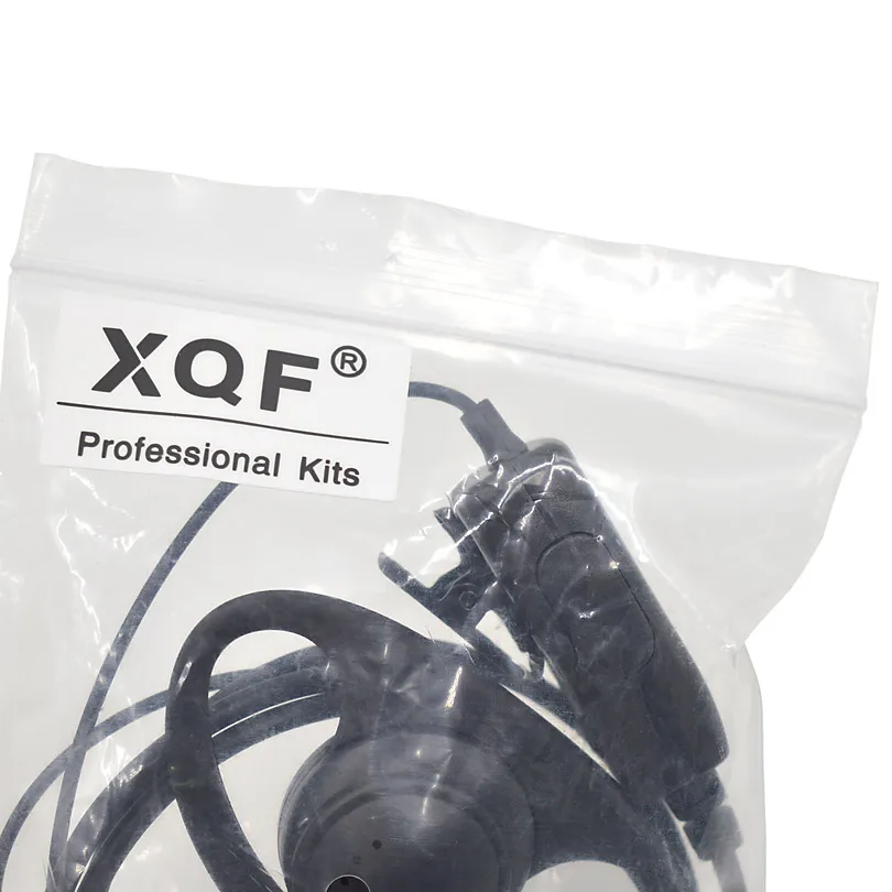 XQF 1-проводной Ушная клипса гарнитура, функция PTT Mic для Baofeng UV-5R UV-5RA плюс BF 888 S UV-6R RT-5R Портативный радио иди и болтай Walkie Talkie