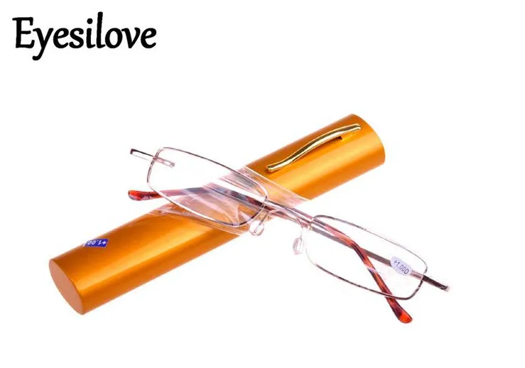 Очки для чтения Eyesilove 10 шт./лот недорогой футляр ручки портативный мини