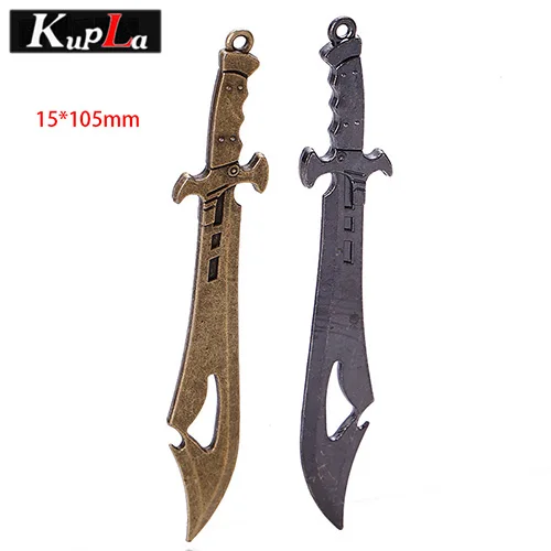 C5567k Kupla винтажные Подвески с большим мечом DIY модные подвески с ножом металлические трендовые Подвески с мечом для изготовления ювелирных изделий 12 шт./лот C5611 - Окраска металла: C5567k