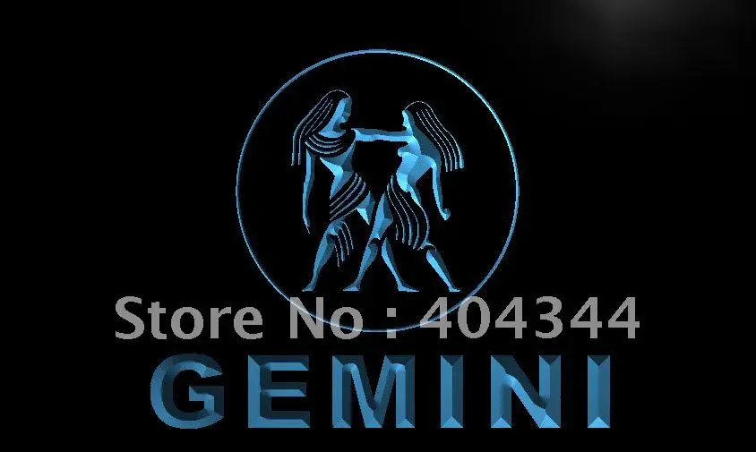 

LK449- Gemini ZODIAC Astrology Bar Beer LED Neon Light Sign home decor crafts