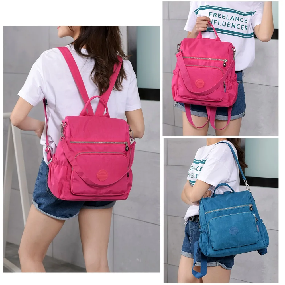 Fashion Women Waterproof Nylon Backpack Korean Style Designers Shoulder School Bag Leisure Rucksack For Girls | Багаж и сумки