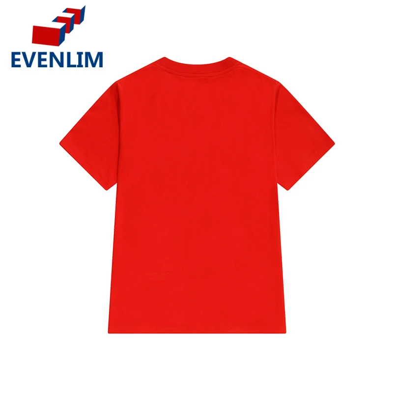 EVENLIM Новый 2018 красный 100% хлопковые футболки с короткими рукавами Для женщин