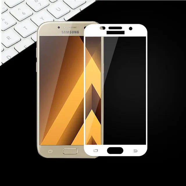 Закаленное стекло с полным покрытием для Samsung Galaxy A7 2017 Защитная пленка экрана