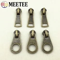 Meetee 10 шт. 5# Анти-загрузка молнии ползунки для водонепроницаемой обратной установки для невидимой сумки куртка нейлоновая Катушка застежка-молния Съемник