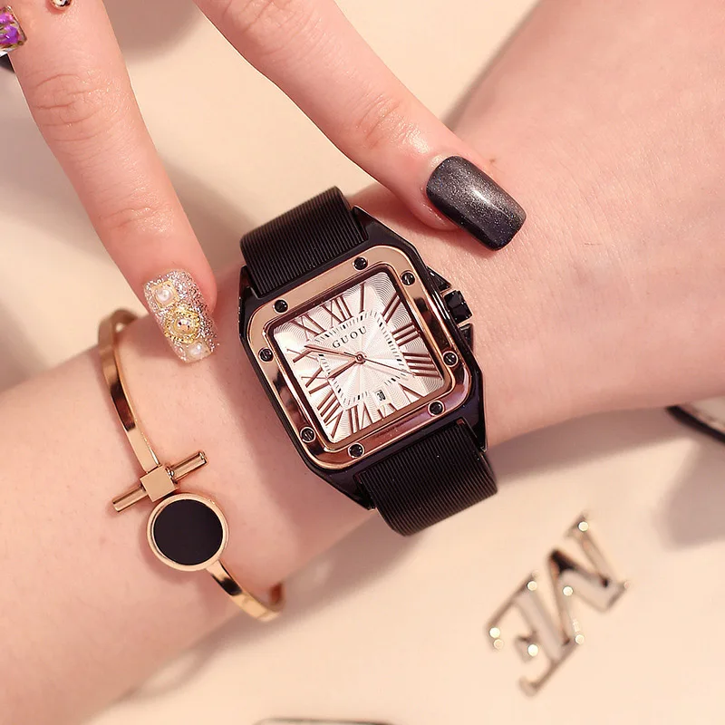 

Luxury Brand Watch Women Square Design Roman Numerals Quartz Women Watches Dress Female Clock Ladies Wristwatches Reloj Mujer