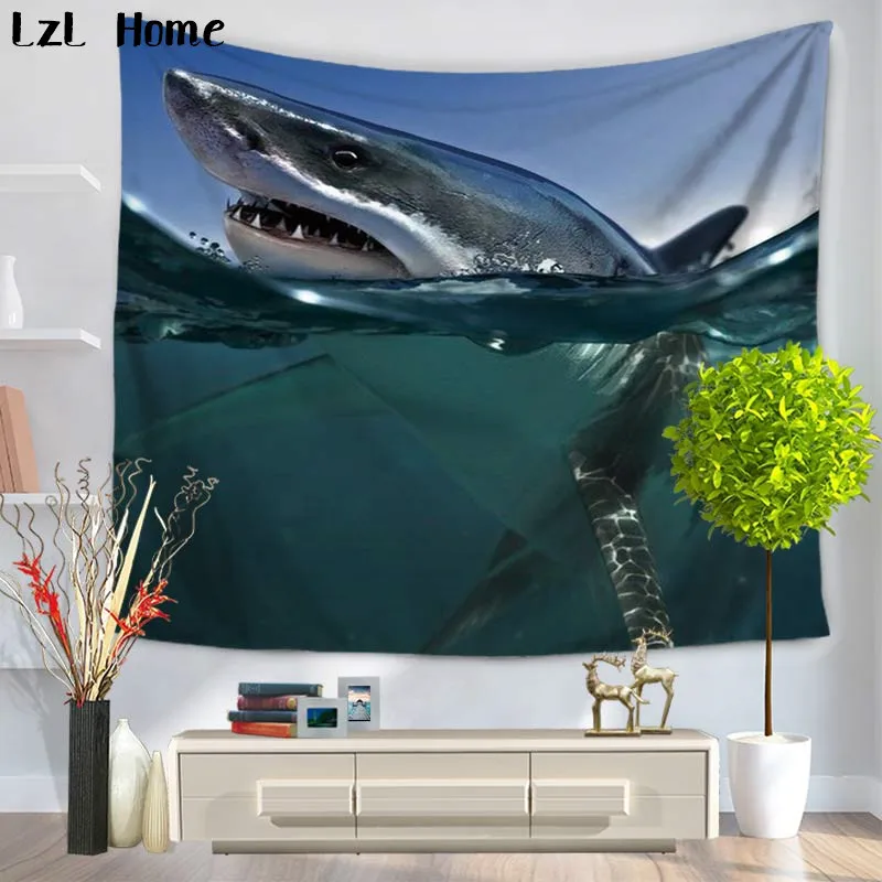 LzL домашний 3D гобелен с цифровым рисунком Кита декор настенная подвесная