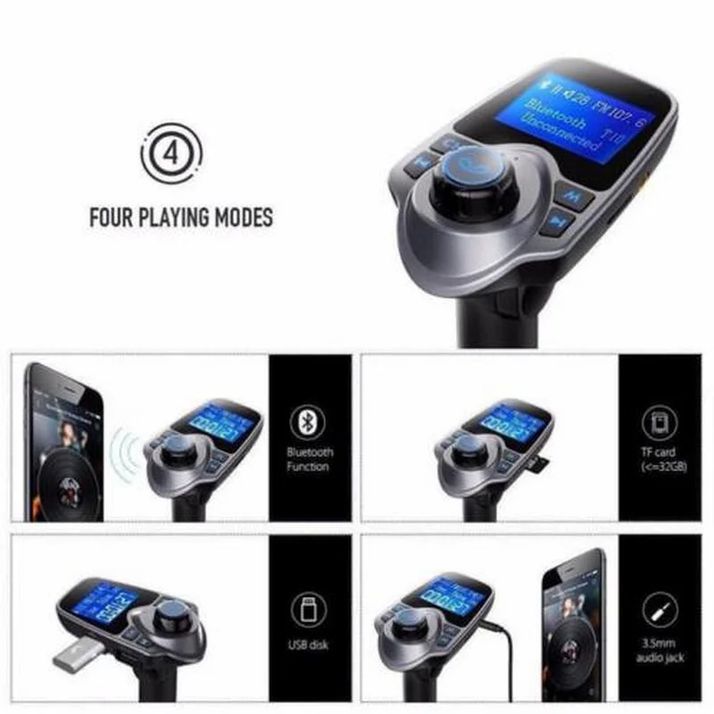Автомобильный FM трансмиттер с двумя USB портами Bluetooth 3 5 мм|MP3-плеер для авто| |