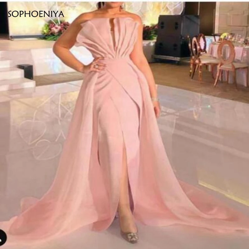 

New Arrival Pink Long evening dress 2021 Sexy ever pretty Robe soiree Formal dress Evening party gowns Vestido longo festa
