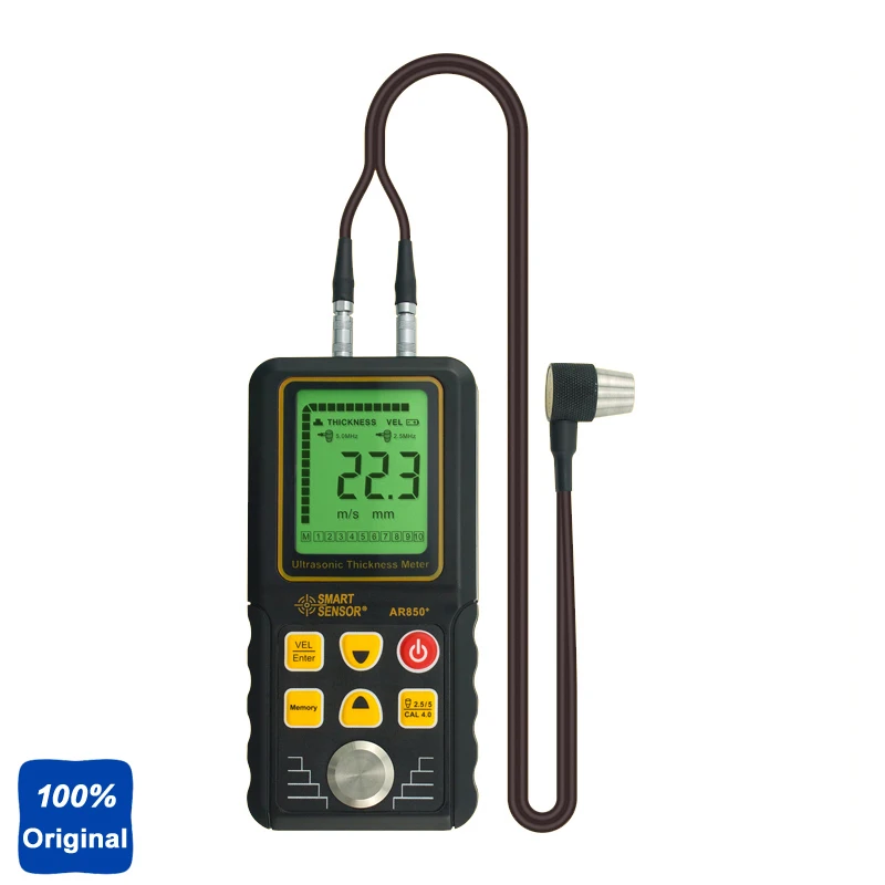 Оригинальный AR850 цифровой толщиномер ультразвуковой измеритель толщины стенок