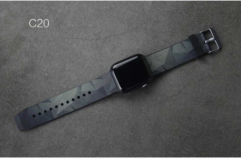Граффити стиль силиконовый мягкий ремешок для Apple Watch 1 2 3 4 5 ремешок 38 мм 40 мм 42 мм 44 мм ремешок SmartWatch спортивный силиконовый наручный браслет