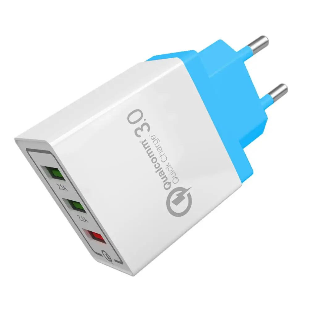 sky blue KEZUSIY 18 Вт USB быстрая зарядка 3,0 5 в 3 а для Iphone 7 8 Быстрая зарядка для Samsug s8 s9 huawei EU US вилка телефона для xiaomi - Тип штекера: sky blue