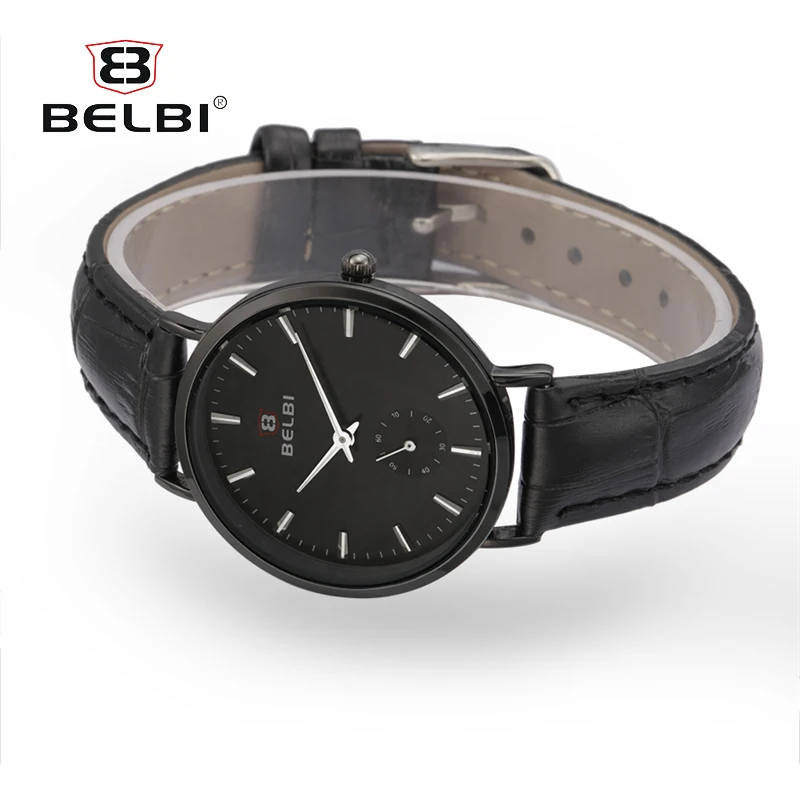 BELBI Men Watch Luxury Top Brand business Male Clock Quartz WristWatch Leisure Fashion Leather Quartz-Watch Relogios | Наручные часы