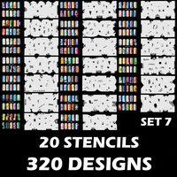 320 designs airbrush nail art stencil template kit paint stamp tool stamping plate image manicure plates paint 20 sheets lot