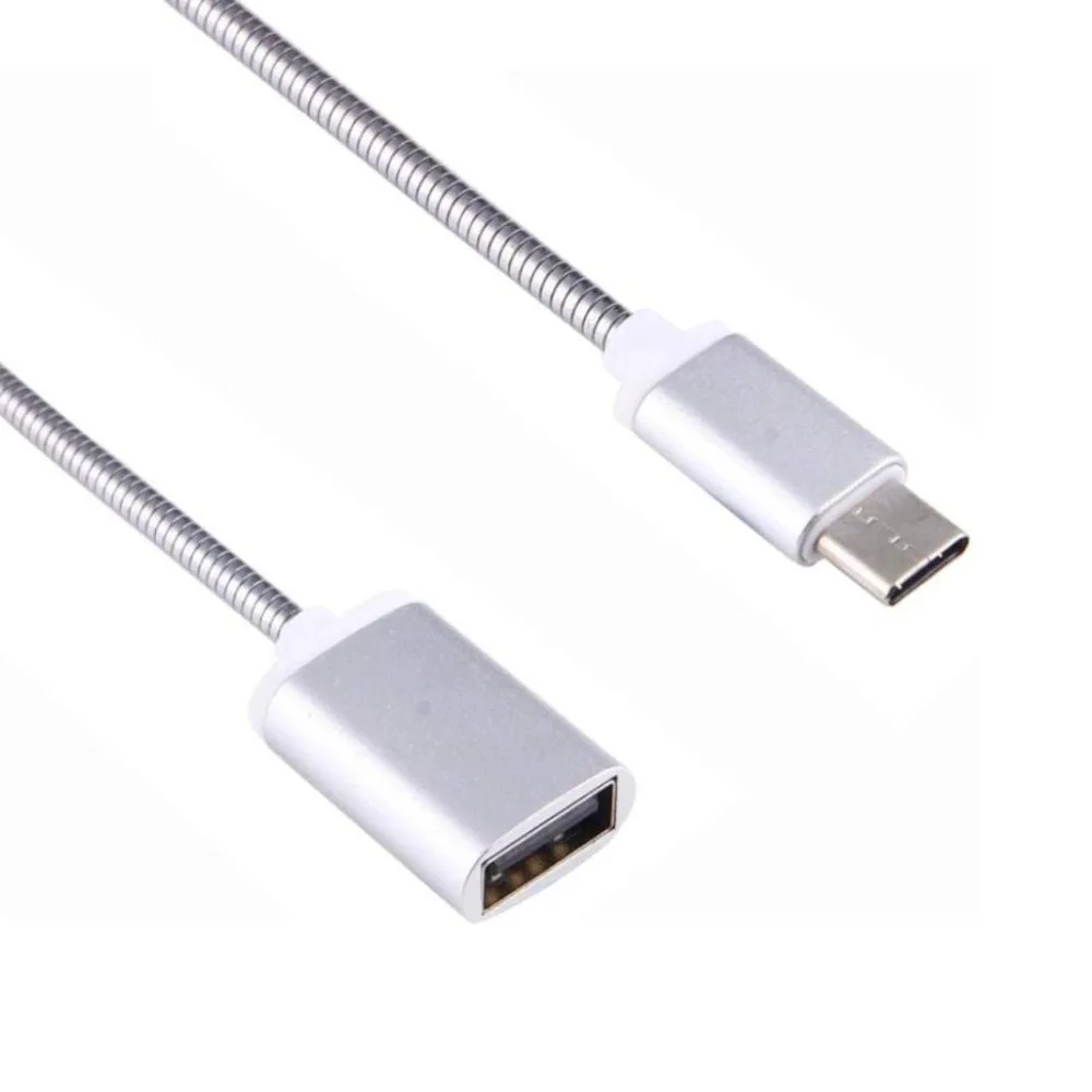 Металлический USB C 3 1 Тип папа к Женский OTG Кабель-адаптер для синхронизации данных