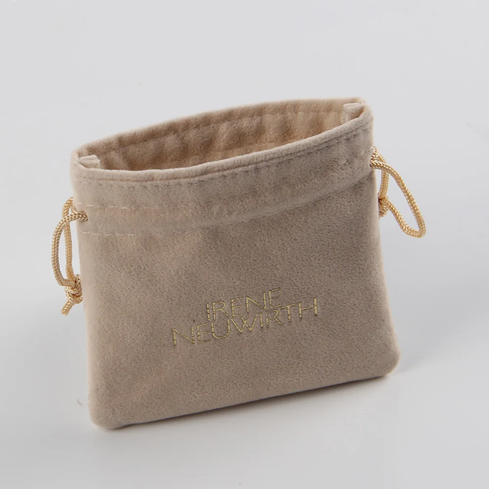 Красивая сумка для ювелирных изделий на заказ двойная Замшевая из толстого