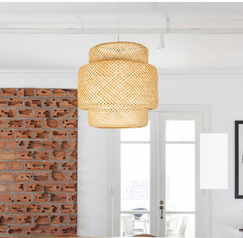 Креативная бамбуковая вязаная люстра ресторан ИНН гостиная оригинальные