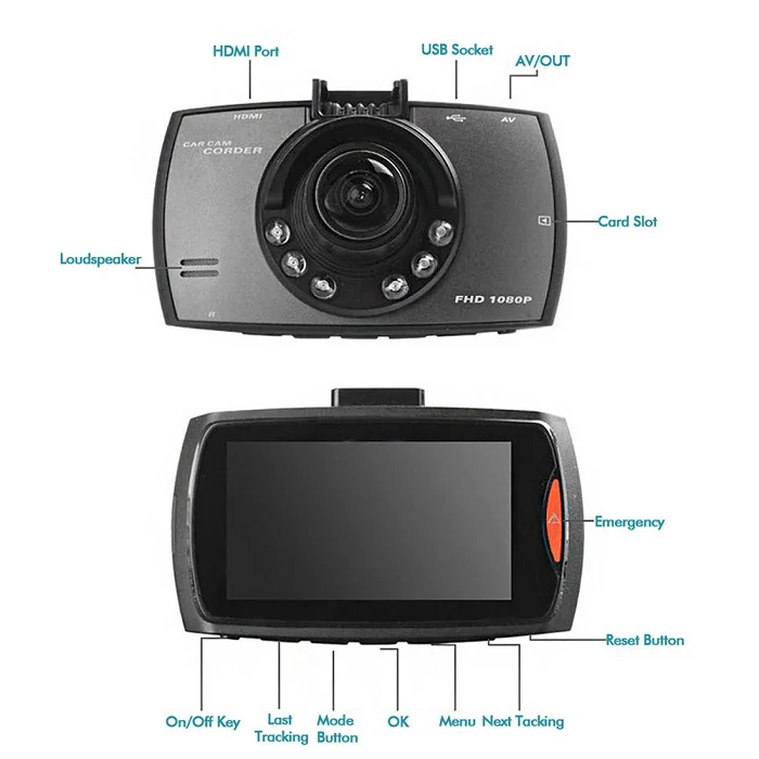 Автомобильный видеорегистратор автомобильная камера HD 1080P 2 7 дюйма ЖК-дисплей