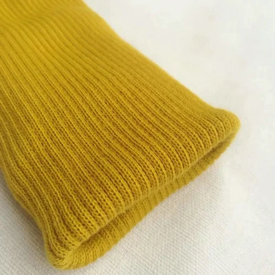 yellow 1 шт.(7*40 см) анти-пилинг трикотажные манжеты ребристые бесшовные нитки манжеты для брюк утолщенный пуховик манжеты - Цвет: yellow