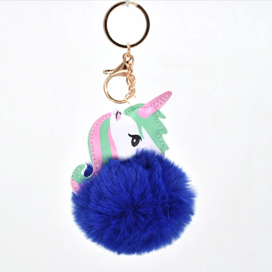 Kawaii Единорог Мягкие игрушки брелок Unicornio ключ кулон Забавные животные Дети