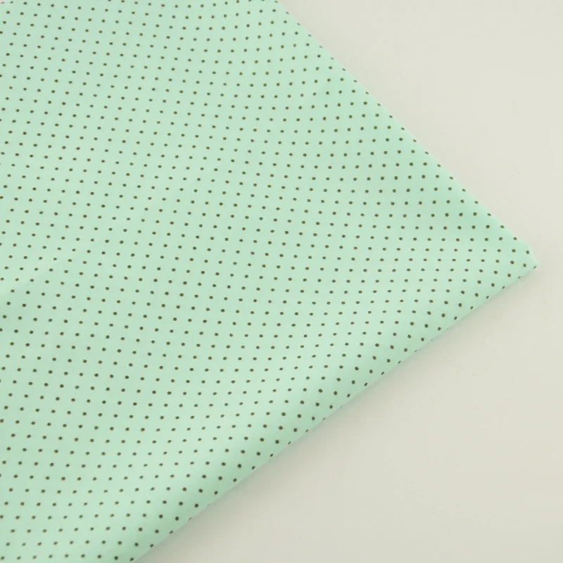 Простые точки Стиль удобные 100% светло зеленый хлопок Ткань для Книги по