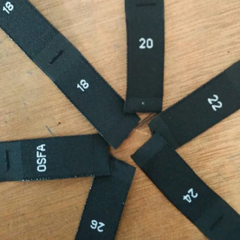 100 шт. женские тканые этикетки из полиэстера 18 20 22 24 26 дюймов|woven tag|size labelswoven clothing tags