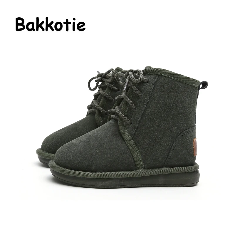 Bakkotie Новинка 2017 года ребенок мода Теплые зимние ботинки плюшевые для маленьких