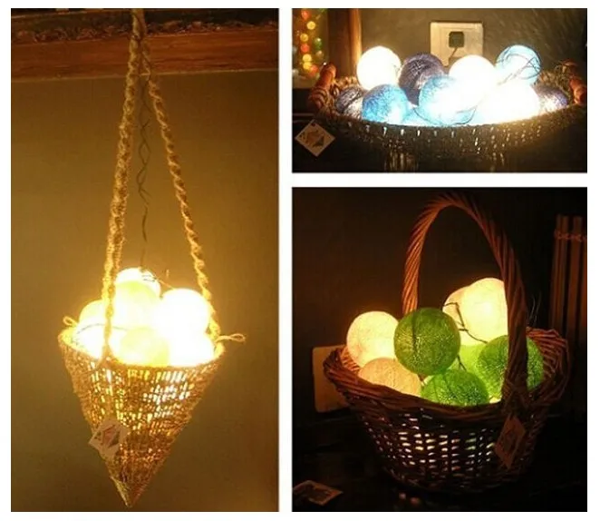 Гирлянда светодиодная с хлопковыми шариками 20 светодиодов|led battery string lights|led poweredled