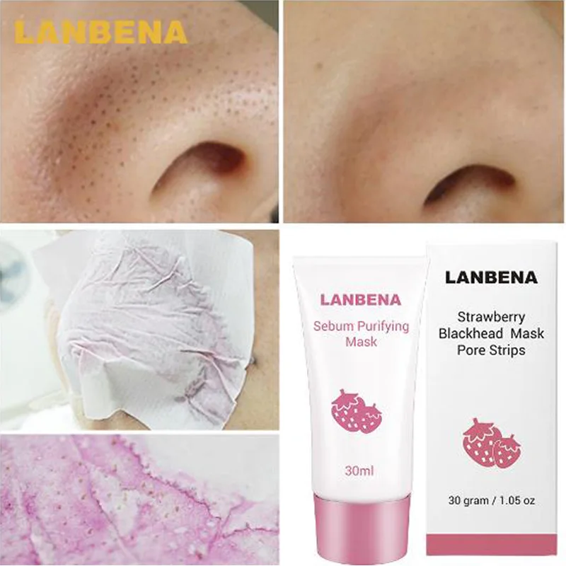 LANBENA клубника чистый нос себум очищающий удаляет черные точки лечение акне