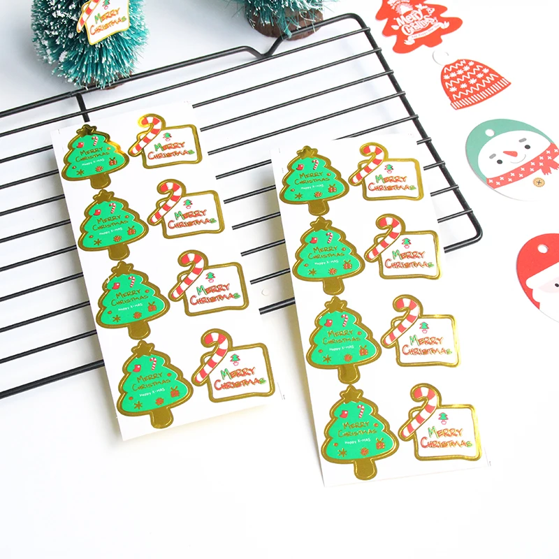80 шт./лот Новинка Merry Christmas Tree Stick серия уплотнительная самоклеющаяся этикетка для