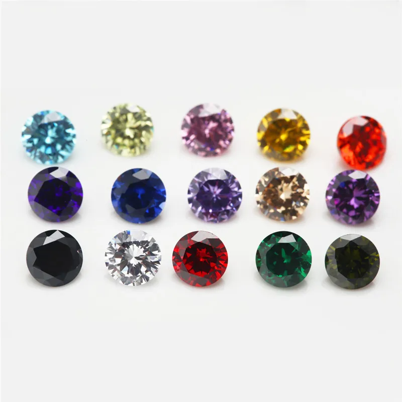 15 шт. цвет фианита 1 в цвете размер s 4 ~ 10 мм Свободный Круглый Синтетический фианит