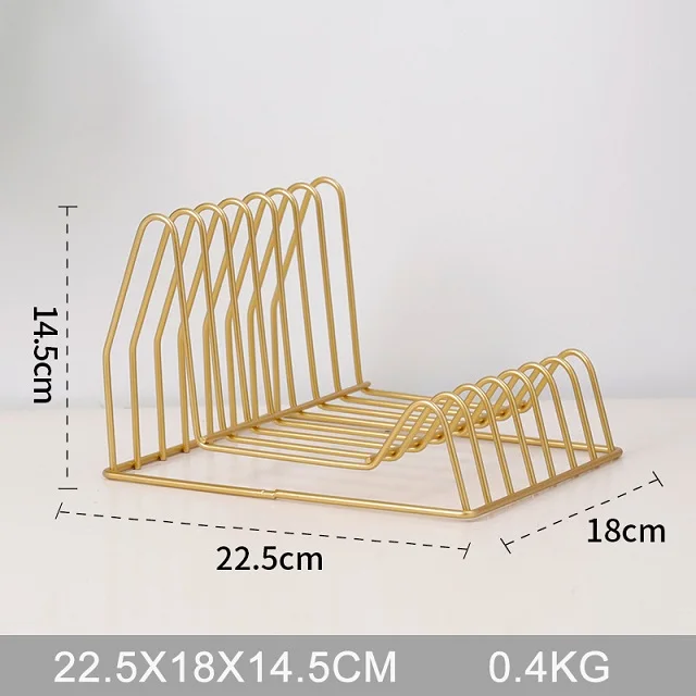 XXS GOLD New Nordic треугольник простой из кованого железа полки настольная подставка для хранения полки файл журнала коробка для хранения офисная стойка ювелирные изделия - Цвет: XXS GOLD