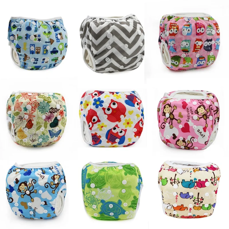 Унисекс один размер водонепроницаемые регулируемые купальные подгузники штаны