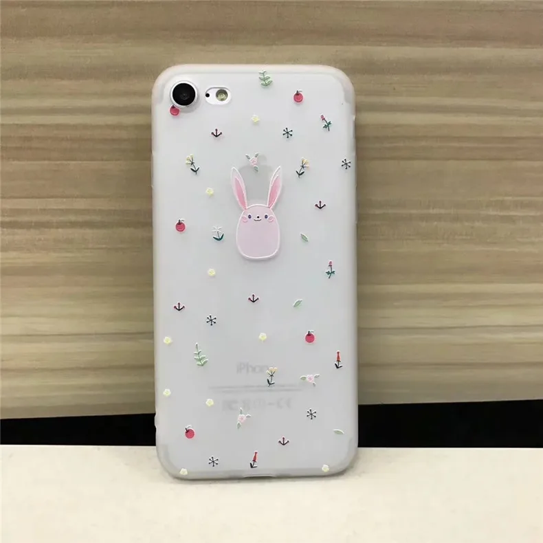 Мягкий матовый чехол из ТПУ с милым животным 3D рисунком для iPhone XS MAX XR, удобный пылезащитный чехол для iPhone X на 6 S 7 8 Plus - Цвет: 6