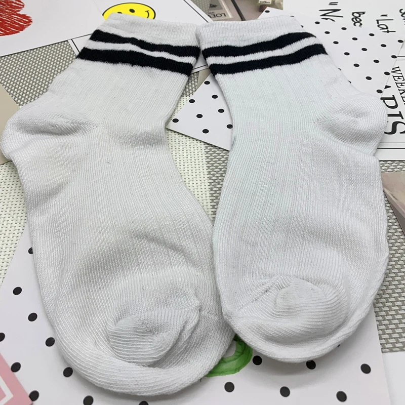 Новинка 2019 модные однотонные хлопковые носки в полоску женские летние короткие