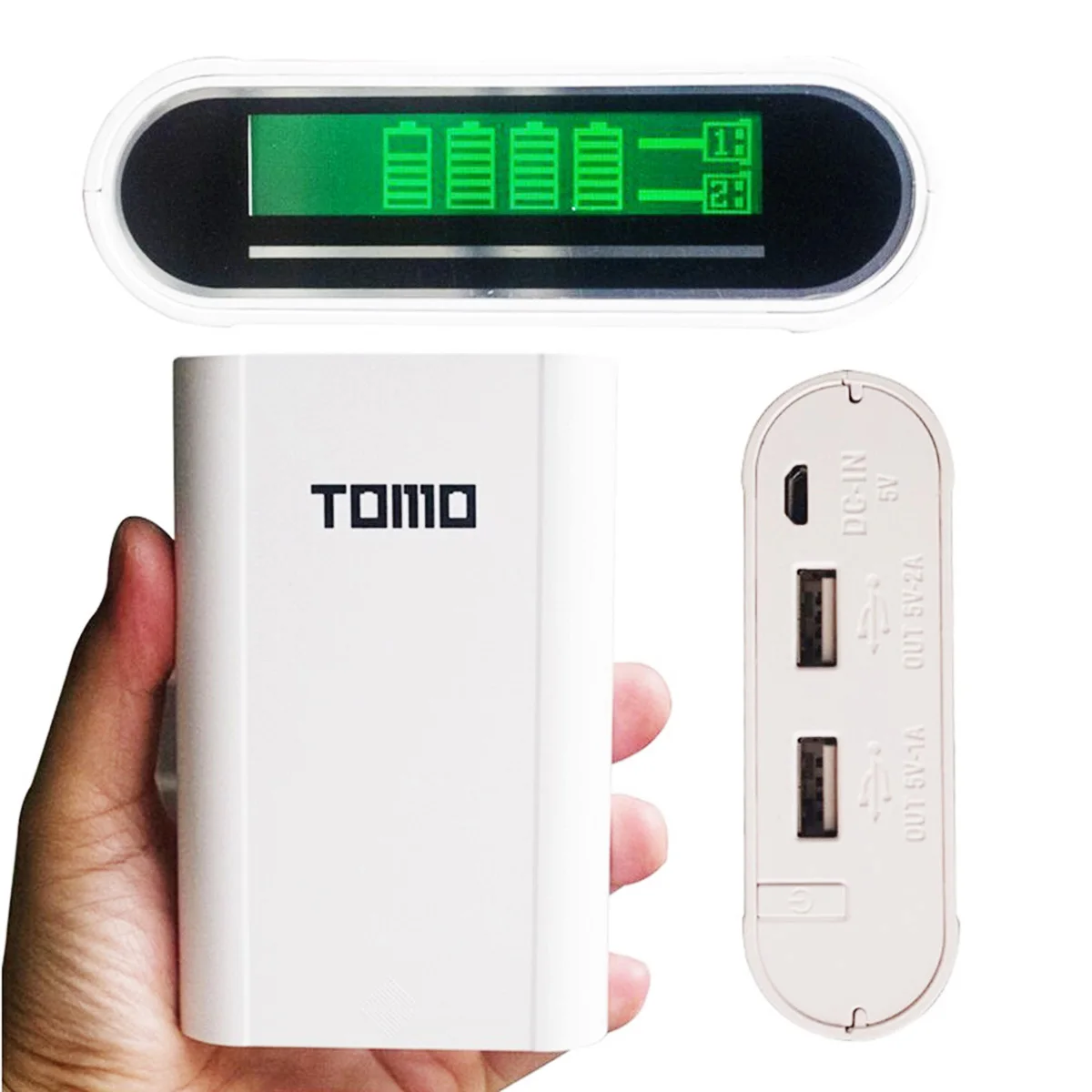 DIY Power Bank Shell Box ЖК Цифровой дисплей мобильного питания 4x18650 Зарядное Устройство С
