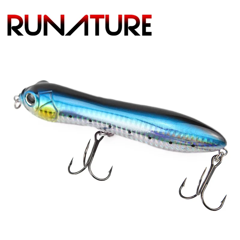 NF001 Runature 130 мм/30 г Topwater жесткий карандаш рыболовные приманки искусственная приманка рыболовные снасти приманка-карандаш для рыбалки 3D глаза приманка - Цвет: NF001