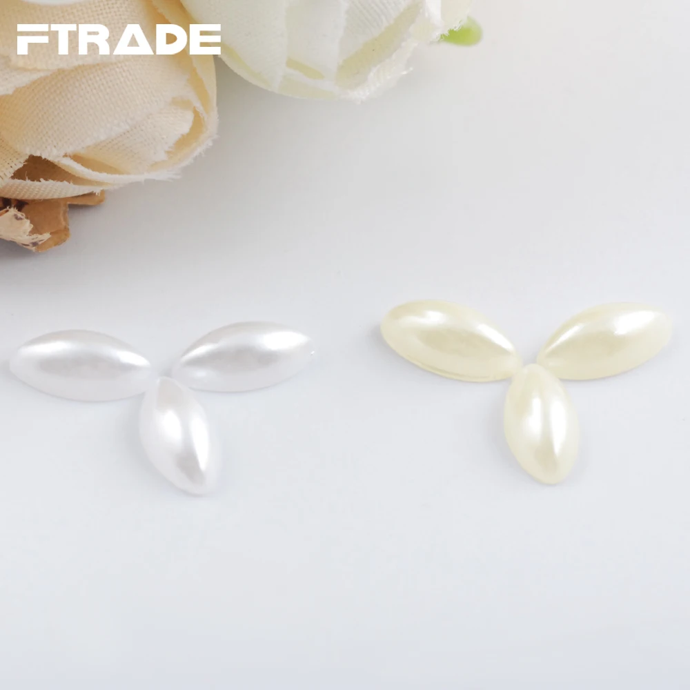 6 размеров жемчужины в виде конского глаза цвета слоновой кости/белого без
