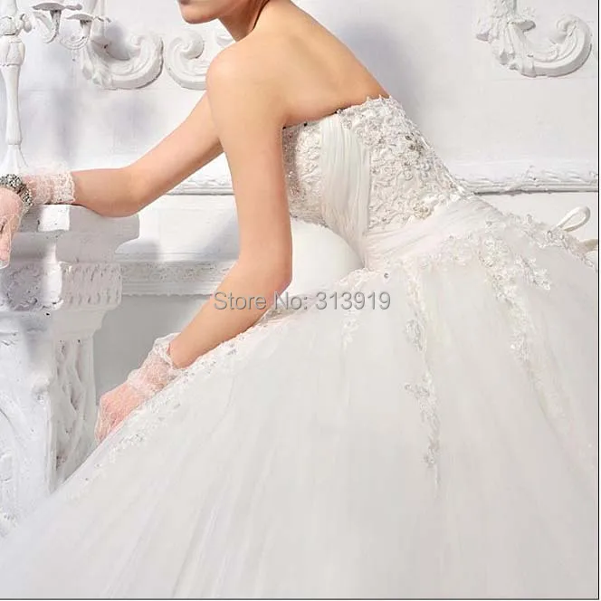 

strapless sweetheart wedding dress 2017 robe de mariage custom make free shipping