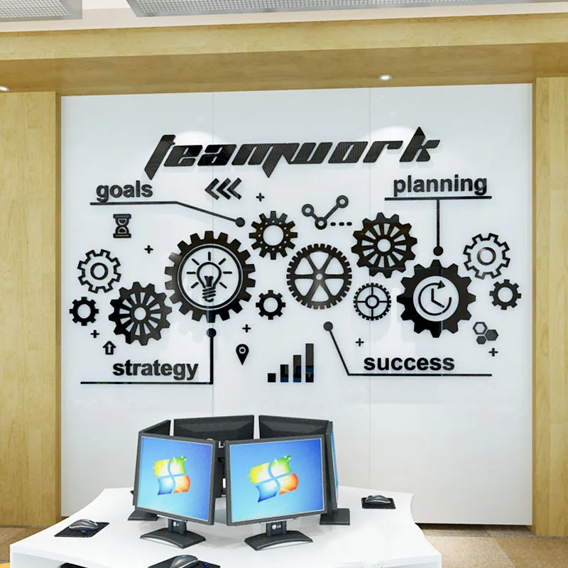 Украшение для офиса настенная наклейка акриловая 3d самоклеящаяся креативные