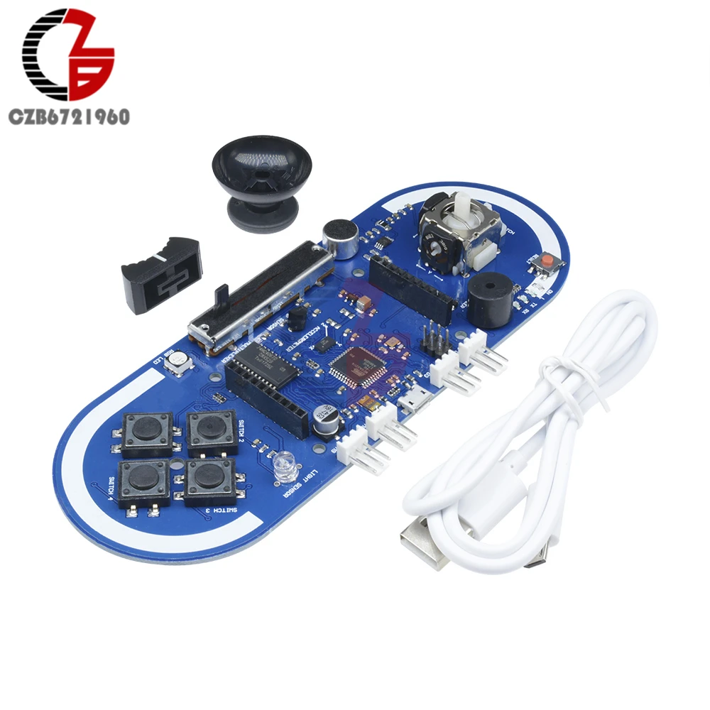 

Игровой программируемый модуль Atmega32u4 Esplora с джойстиком и светильник кой, микрофон с датчиком температуры и ускорения, Micro USB для Arduino