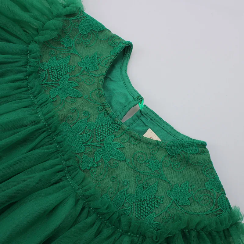 2019 Summer Baby Girl Lace Embroidery Princess Dress Little Girls Short Sleeve Loose Party Kids Clothes For 2-7Years | Детская одежда и