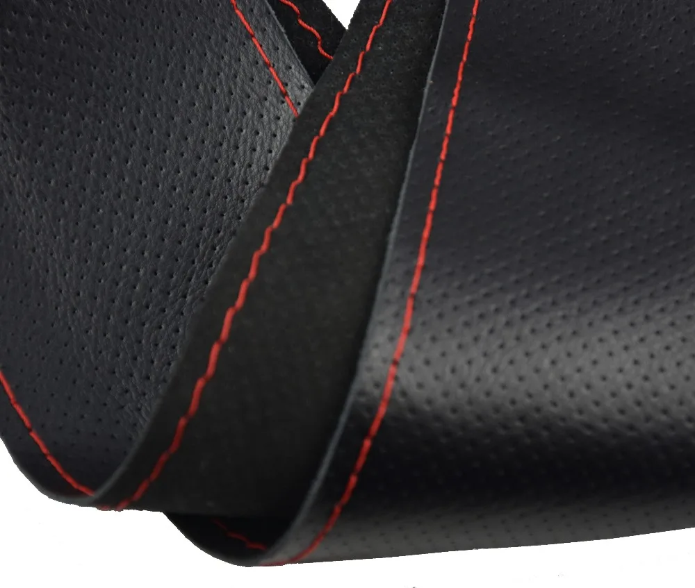 High quality hand sewing genuine leather car steering wheel cover apply to all 38cm handle super soft feel |