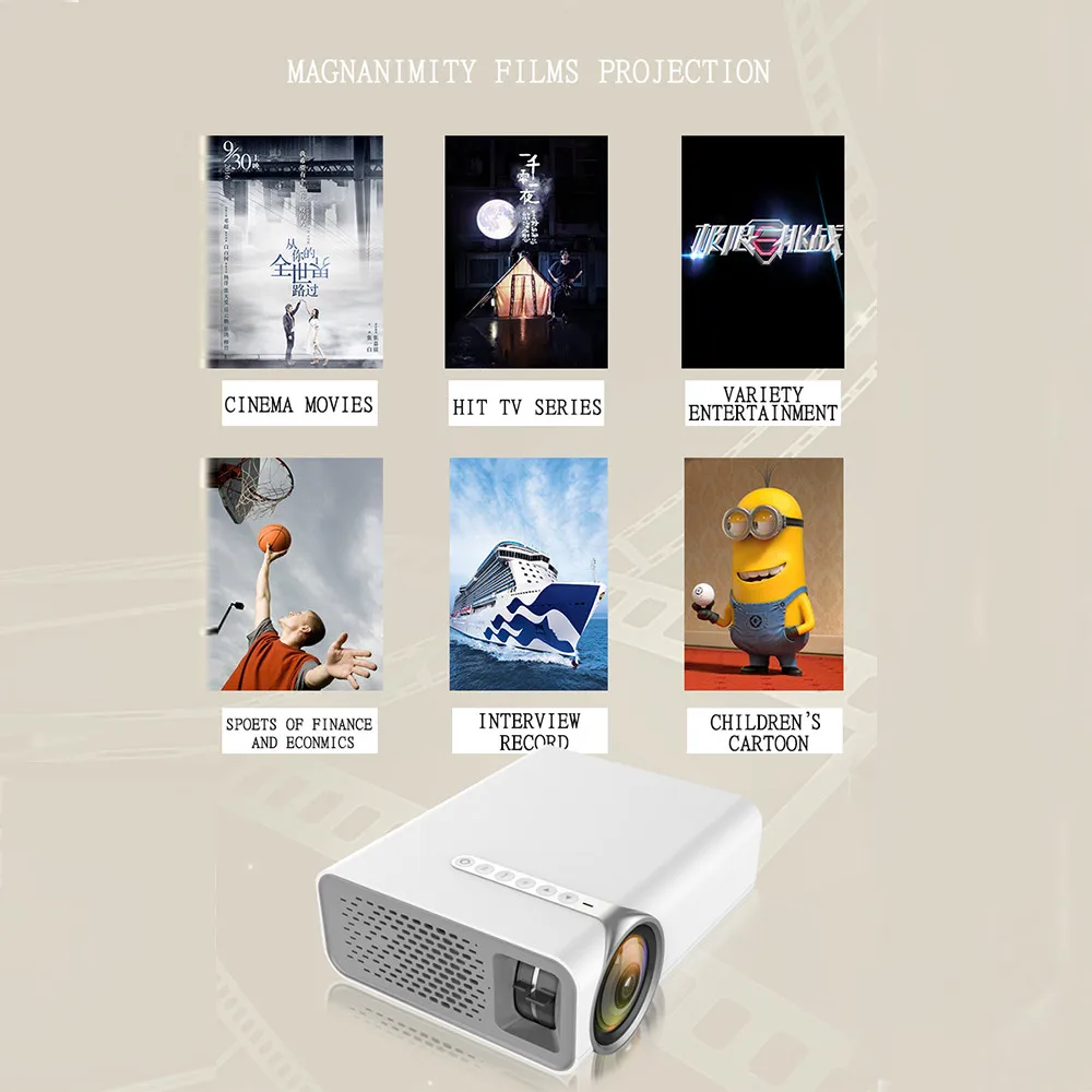 Hiperrelo1800 люмен 1080P YG620 портативный домашний светодиодный проектор USB кинотеатр Мультимедиа AV SD HD проектор светодиодный Apr25