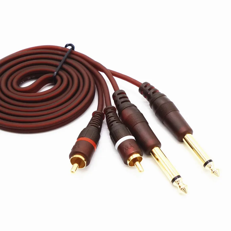 2RCA до двух 6 35 мм 5 Джек аудио кабель позолоченный 1 M 3M USB Aux для гитарный усилитель