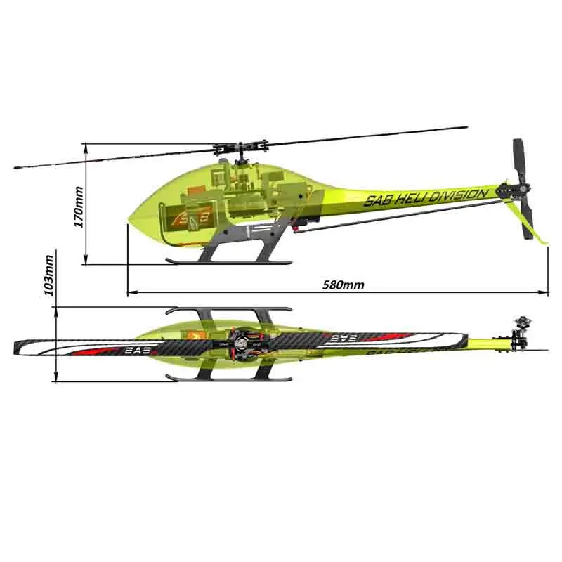 Саб Гоблин 280 Fireball RC вертолет набор 2,4G 6CH RC вертолет