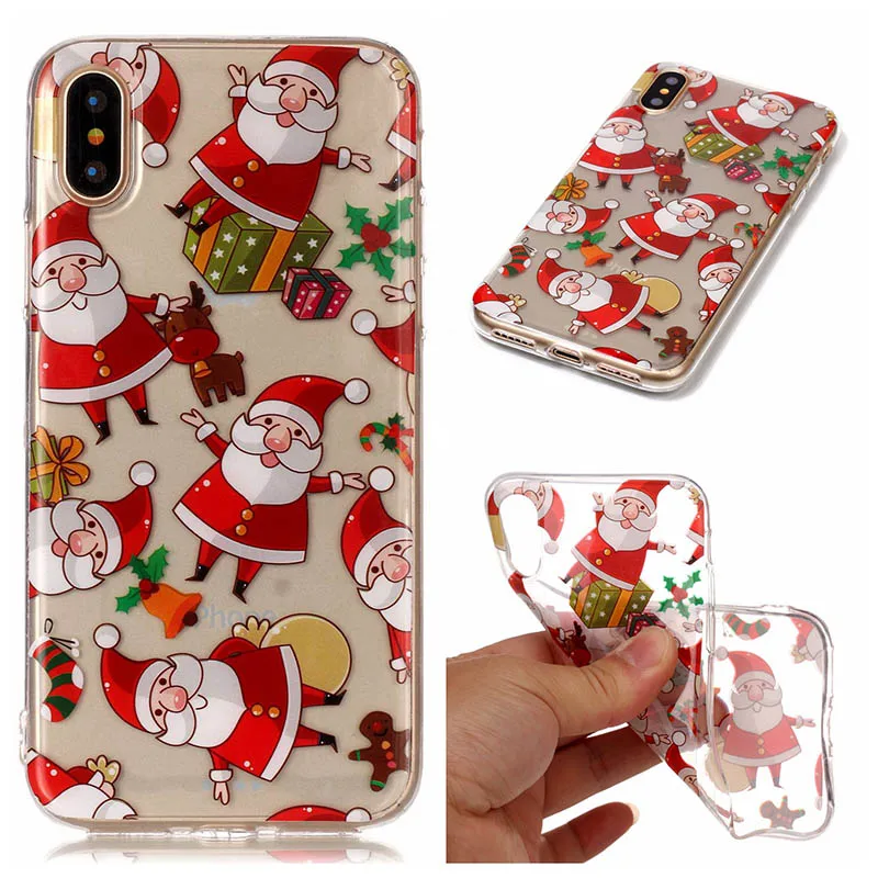 Отсутствие милые Санта Клаус Лось чехол для iphone XS Max X XR 6 S 7 8 плюс прекрасный