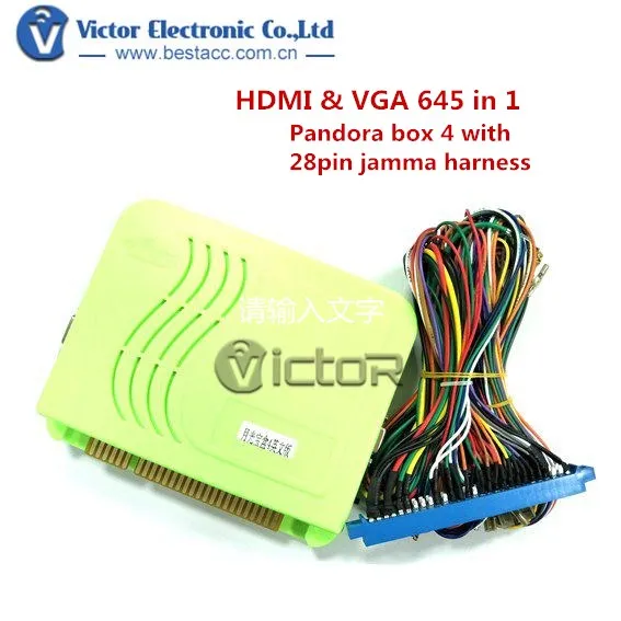 2017 Бесплатная доставка HD 720 P HDMI и VGA Pandora box 4 645 в 1 мульти игры pcb с 5 6 контактный